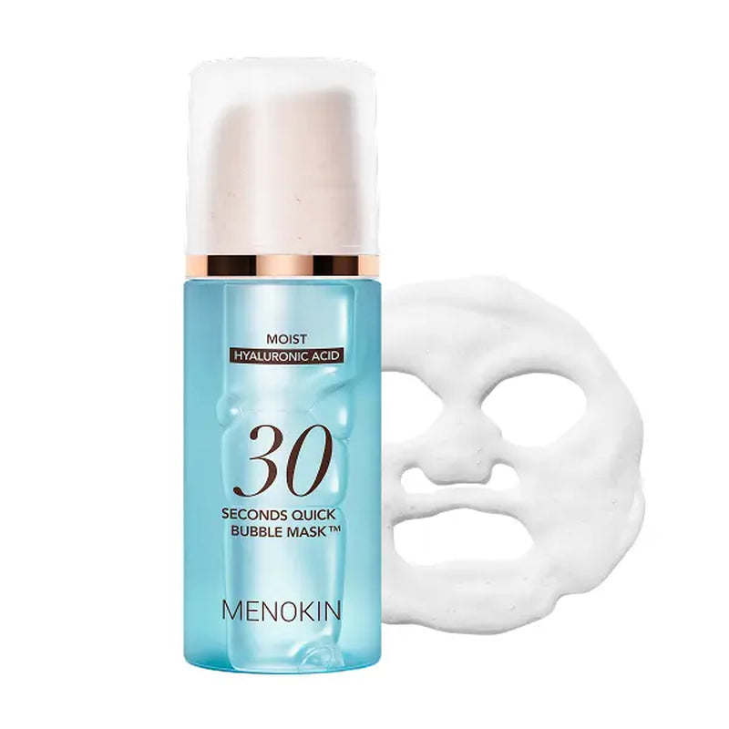 [MENOKIN] 30 Seconds Micro-Bubble Mask, Korean Glass Skin Care Essential, 70 Uses, 3.21 Fl.Oz, Turkey Neck, Zempic Neck, Tech Neck, Smoker Lines, Smile Lines, 11 Lines, Under-Eye Hollows, Forehead Lines, Micro-Bubble Primer, Summervibe