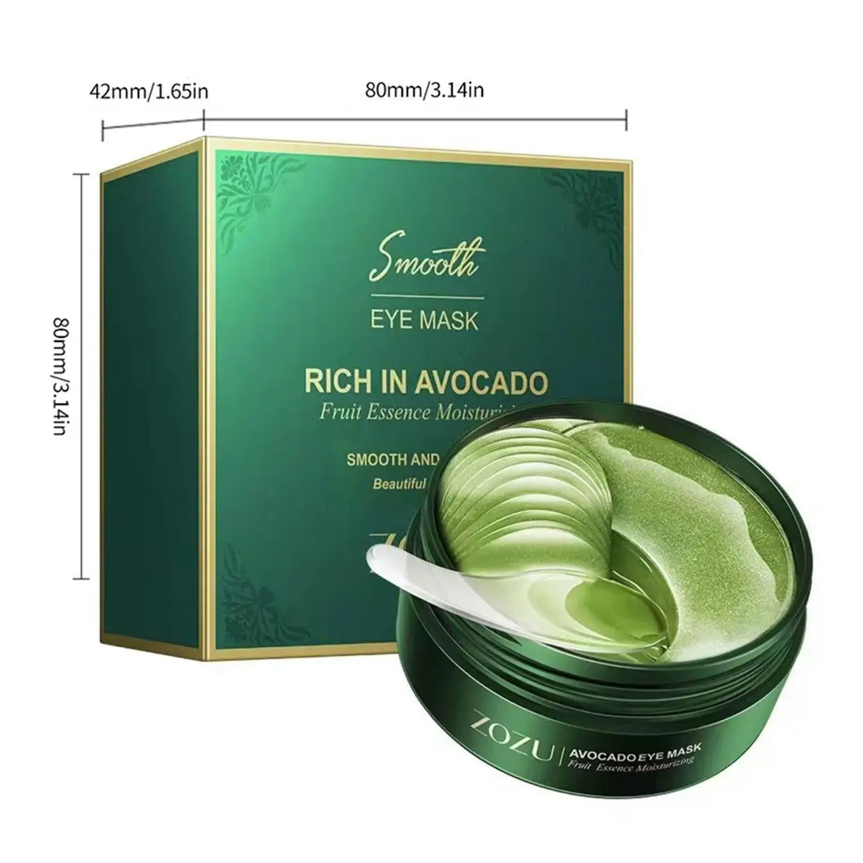 【Mother'S Day Gift】3Pcs Avocado Moisturizing Eye Bagmask,60Pcs/Set under Eye Mask,Soothing and Relaxing Eye Care，Eye Care Product for Dark Circleseye Bags, Skin Care Products Moisturizer Comfort