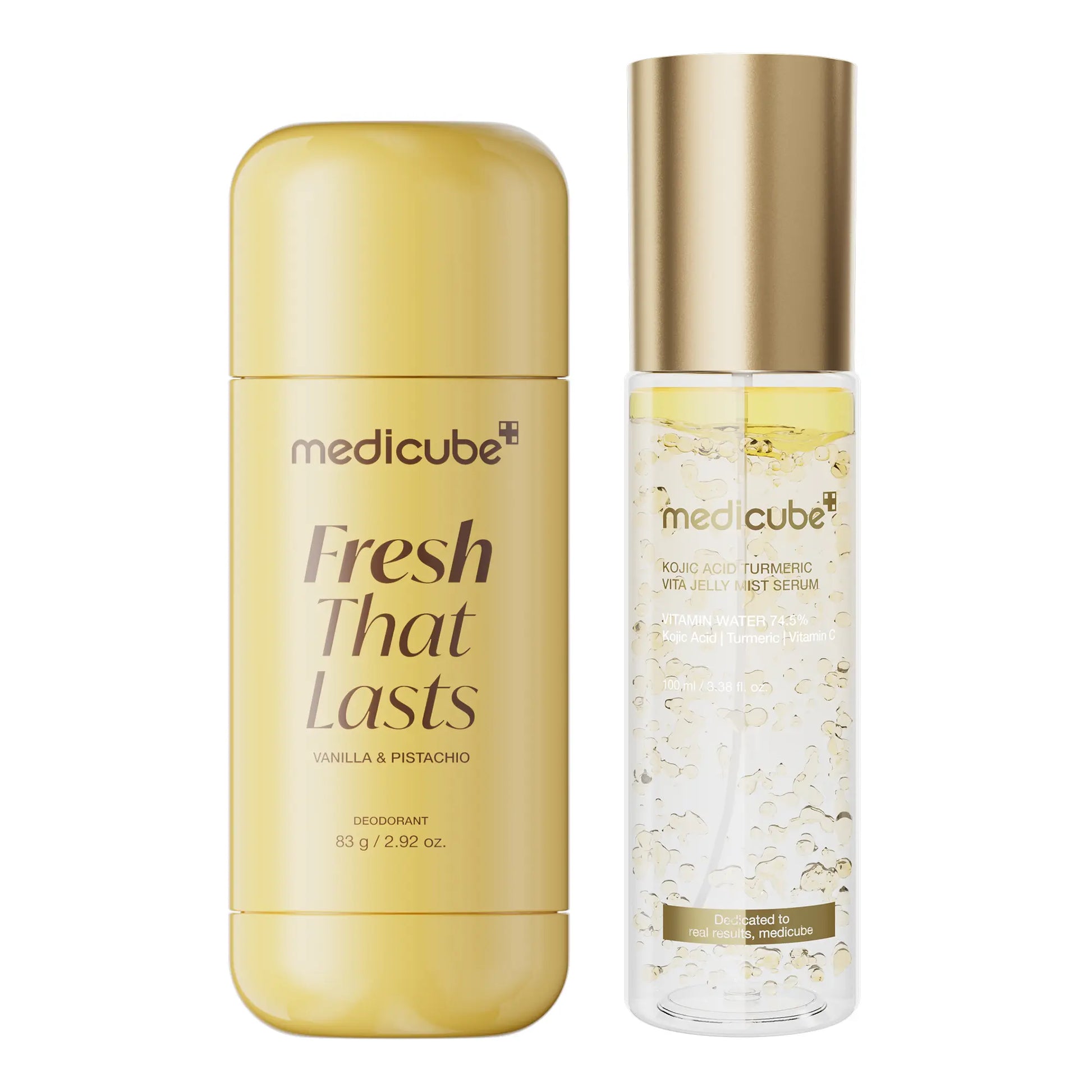 [NEW] [Medicube] Summer Essentials Duo for Summer Sun Care | Brightening, Smoothing, Hydrating Face & Body Care | Deodorant Vanilla & Pistachio, No Cast Just Glow Collagen Sunscreen, Kojic Acid Jelly Mist Serum, Kojic Acid Body Wash | Korean Skincare