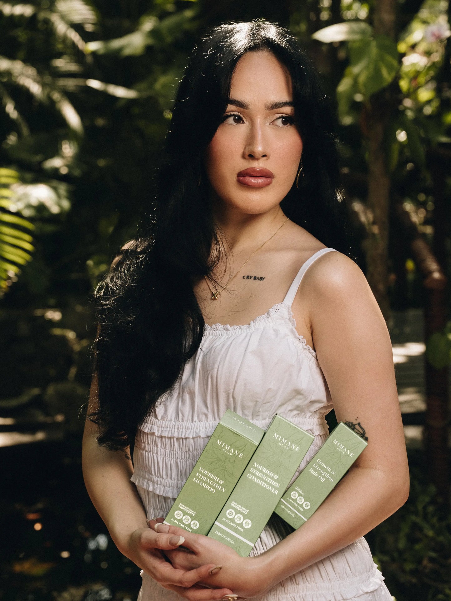 Mimane Glow – the Glow Kit | Nourish & Strengthen Shampoo + Conditioner & Growth Hair Oil Set | Strengthens, Hydrates & Boosts Shine | Sulfate-Free, Silicone-Free, Paraben-Free | Natural Aloe, Jojoba, Pumpkin & Rosemary