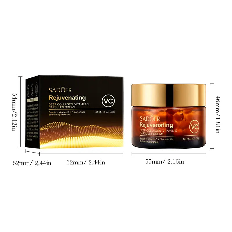 Korean Brightening Cream | Collagen & Vitamin C Moisturizer | Advanced Radiant & Firming Formula | Deep Hydrating K-Beauty Facial Care for Glowing Skin