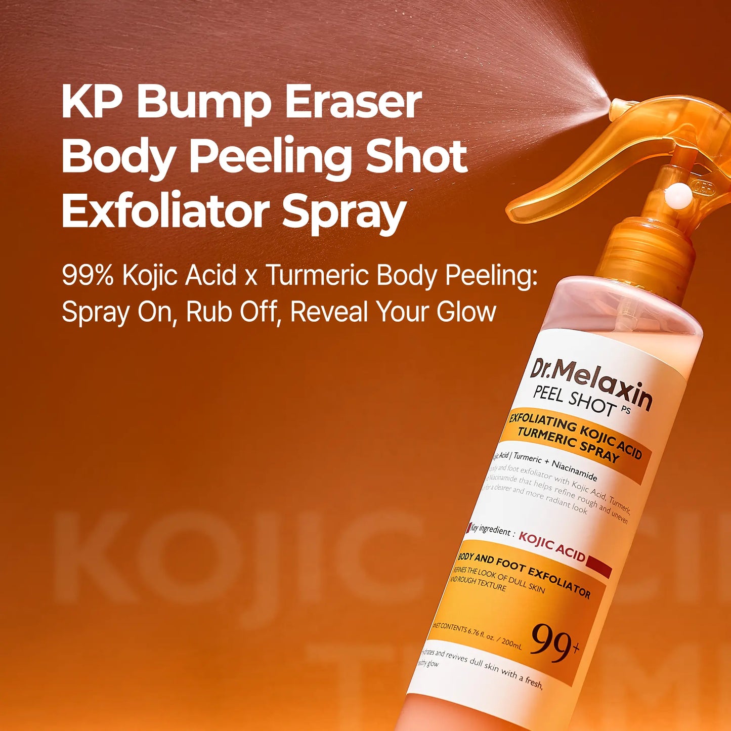 [Dr.Melaxin Official] Body & Face Peel Shot Duo - Glow Rice Peeling Ampoule Gentle Exfoliant Korean Radiant Skin Care Pure Kojic Acid & Turmeric