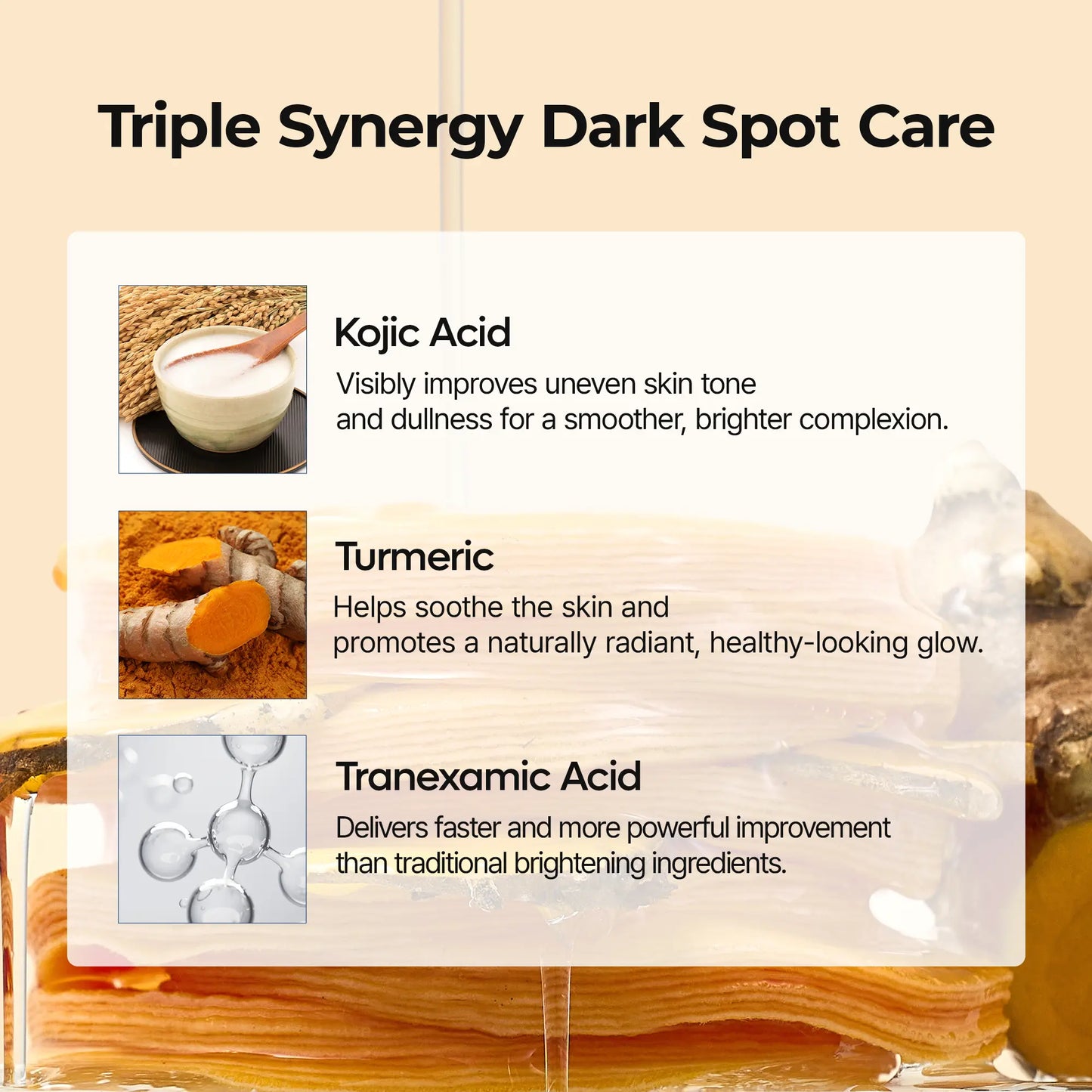 [Dr.Melaxin Official] Kojic Acid Turmeric Amber Face & Body Care Set, Dark Spot & Pigmentation Care for Uneven Skin Tone
