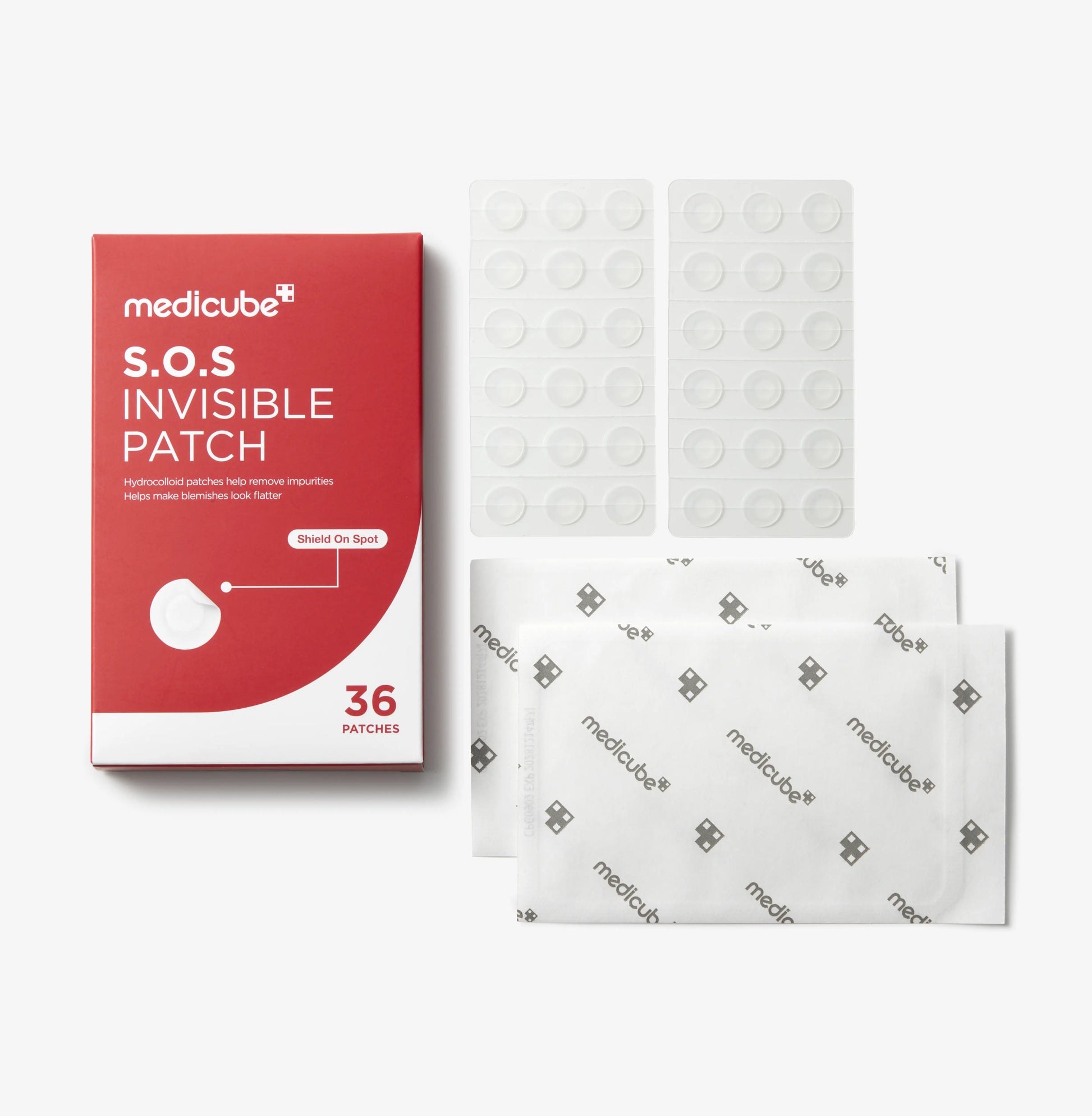[NEW] [Medicube] S.O.S Invisible Patch | Ultra-Thin Hydrocolloid Patch | Spot Care with Salicylic Acid, Tea Tree Oil | Invisible Cover, Absorbs Gunk, Non-Comedogenic Tested | Korean Skincare, 36 Count