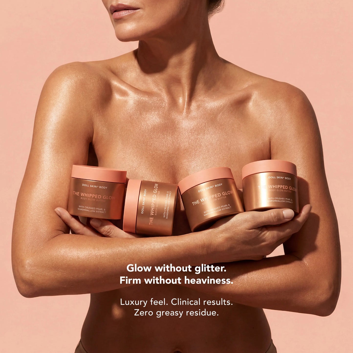 The Whipped Glow Body Butter with Crushed Pearl & Marshmallow Extract