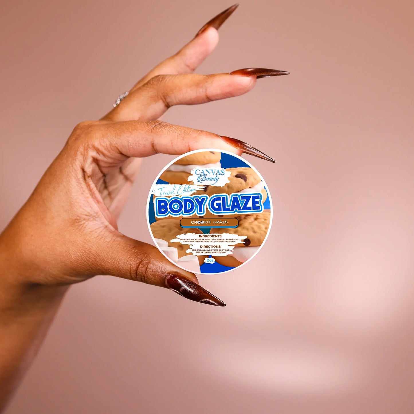 VIRAL Beauty Travel Size Body Glaze 2Oz Daily Moisturizer Skin Repair Anti-Aging Formula with Palm Fruit Oil & Argan Kernel Oil
