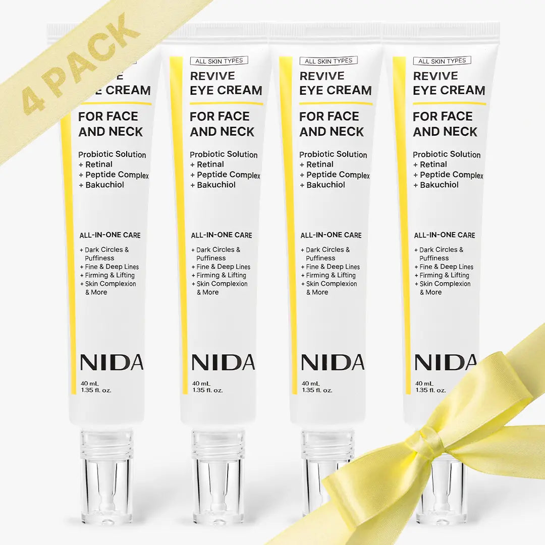 NIDA Revive Eye Cream for Face and Neck (40Ml) / Probiotic Solution, Retinal, Peptide / Wrinkles, Fine Lines, Aging Skin