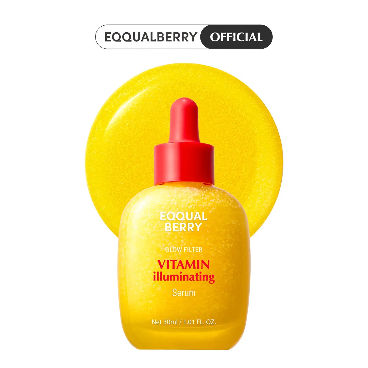 EQQUALBERRY Vitamin Illuminating Serum – Brightening Vitamin C Serum with Niacinamide | Strengthens Skin Barrier | Hydrates Using Ceramide and Hyaluronic Acid, 1.01Oz / 30Ml