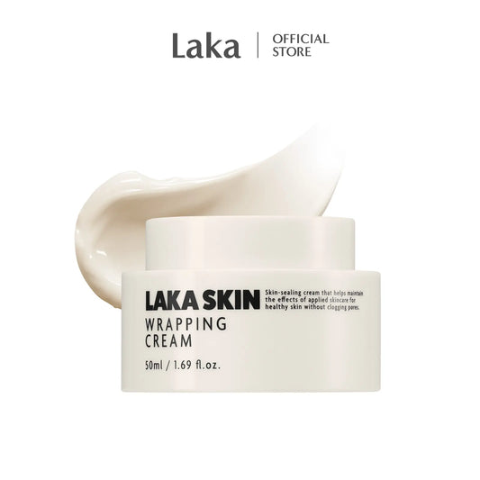 [LAKA SKIN] Wrapping CreamㅣMakeup-Prepping CreamㅣMaintains Applied Skincare Benefits, Boosts HydrationㅣCeramide, Dual PdrnㅣK-Beauty, Korean Skincare