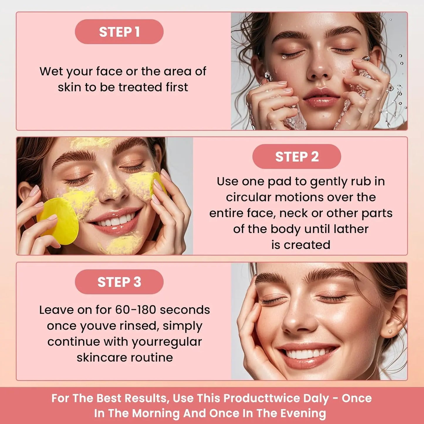 Kojic Acid Turmeric Cleansing Pads Exfoliate for Acne and Dark Spots