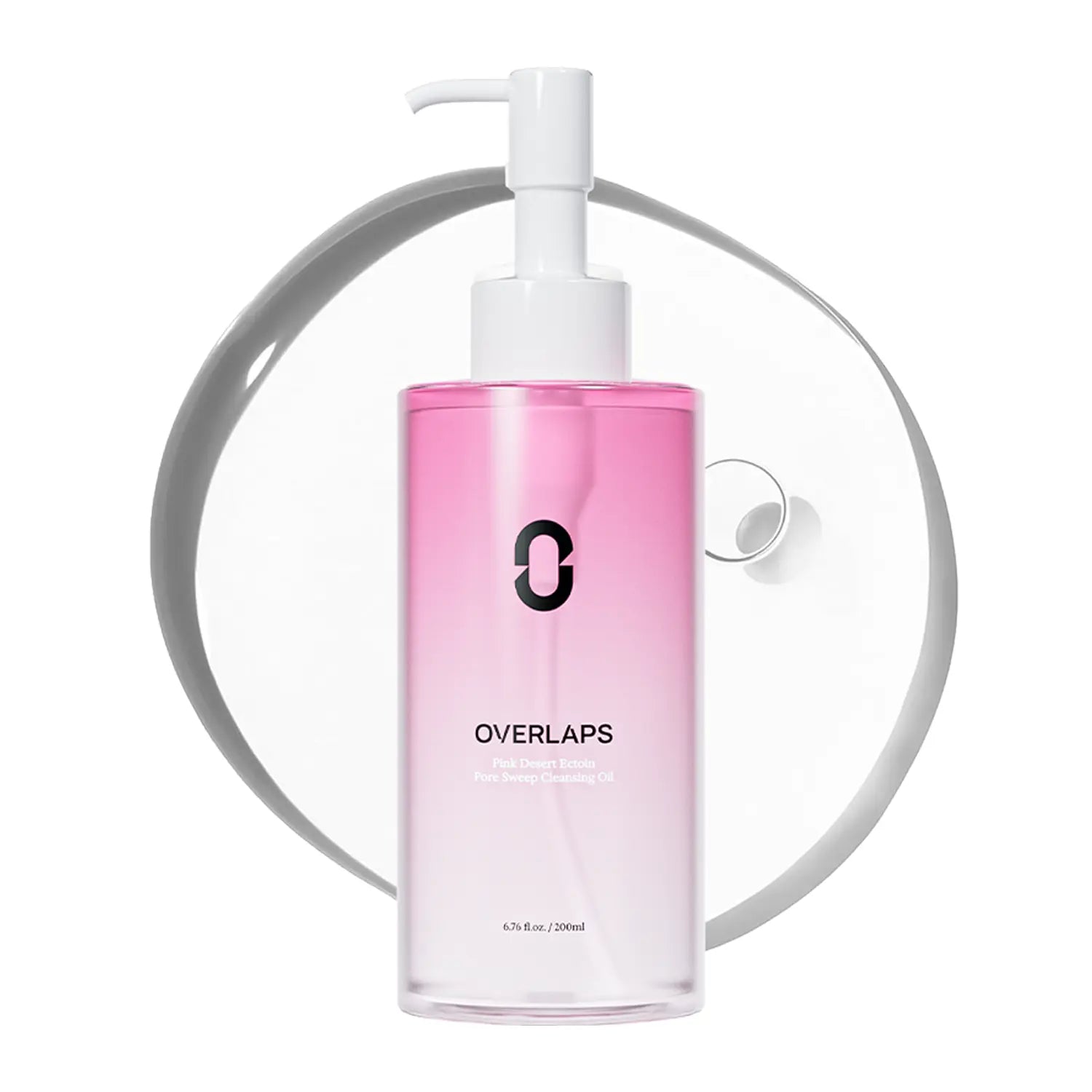 OVERLAPS Pink Desert Ectoin Pore Sweep Cleansing Oil | Gentle Oil Cleanser for Face, Makeup Blackhead Remover, Deep Cleansing, Korean Skin Care for Sensitive Skin, 6.76 Fl.Oz.