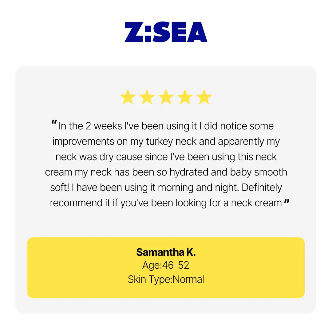 Z:SEA Peptide Moisturizing Neck Cream 100G - Plant Squalane for Dry Lines, Liquid Formula for Quick Absorption, Body Care Moisturizer