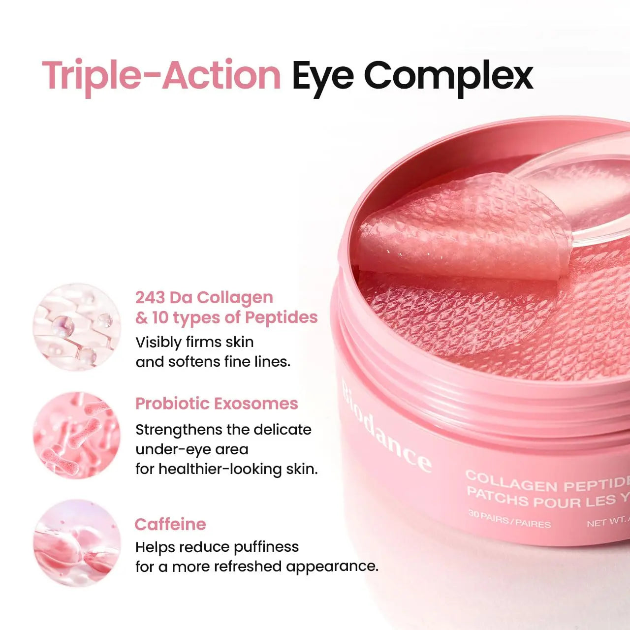 [Biodance Official] Collagen & PDRN Eye Patch for Wrinkle & Dark Circles | Collagen Peptide, Caviar PDRN, Korean Skincare Kit, under Eye Patches, Eye Patches Bundle, Puffy Eyes, Eyebag, Anti-Aging, Fine Line, Smile Line, Crow Feet, Dull Skin, Brightening