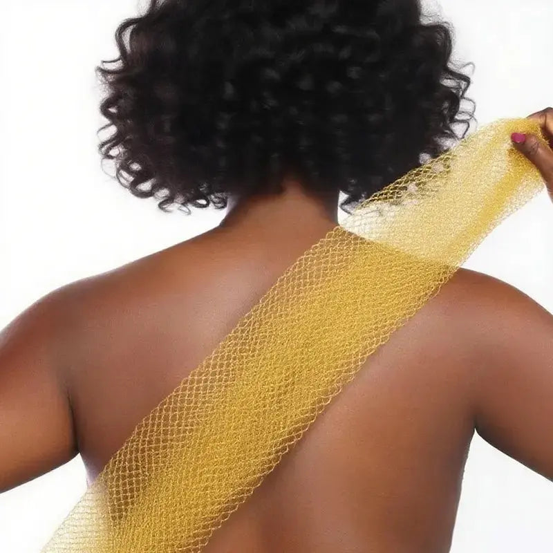 Authentic African Net Sponge - Premium Exfoliating Body Scrubber, Long & Durable Mesh Washcloth for Shower