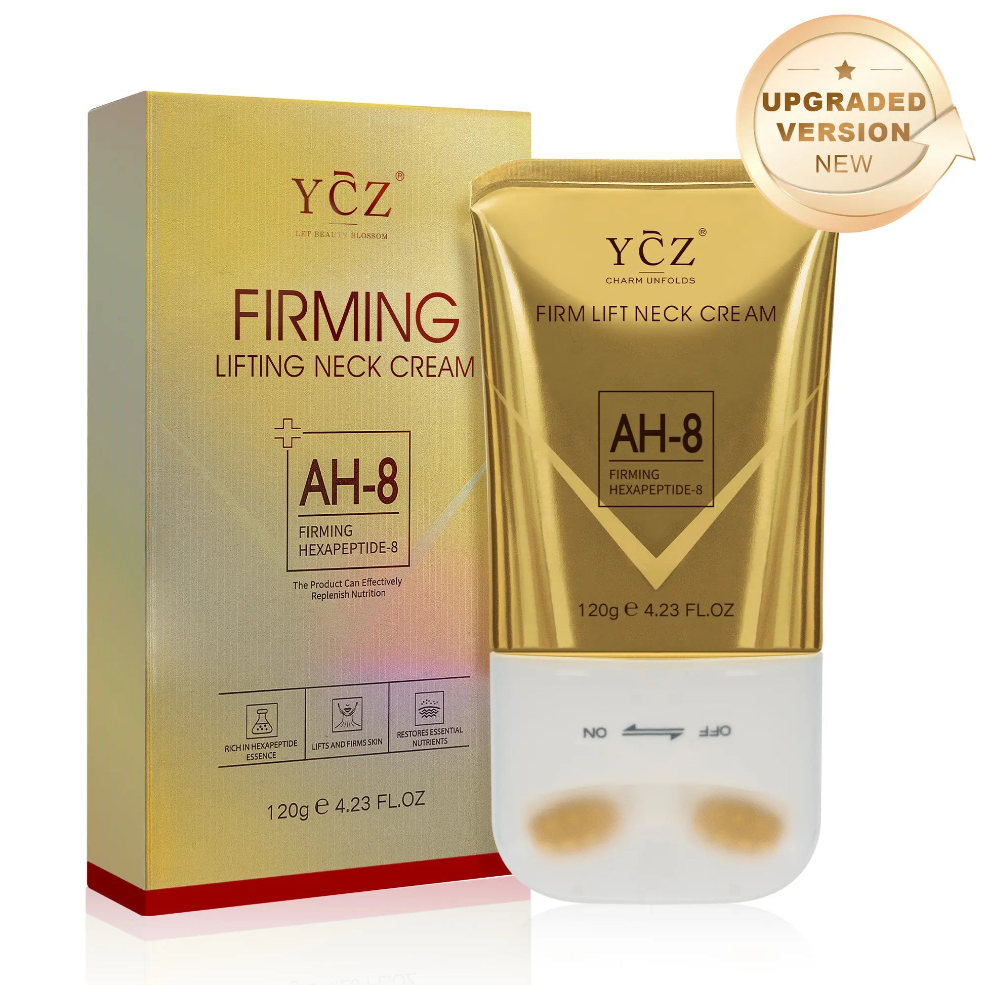 YCZ Neck Firming Cream, Upgraded Formula | Deep Moisturizing for Crepey Skin on Neck, Arms, Thighs & More | Cruelty-Free Skincare #Summervibes