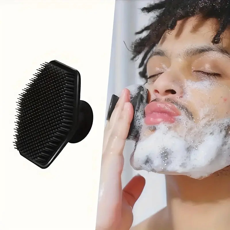 Men'S Face Scrubber, Gentle Exfoliator Pad, Exfoliating Brush and Massager, Fragrance-Free Personal Care Tool for Deep Cleansing and Smoother Shaving, Easy-Grip Design with Non-Irritating, Skin-Friendly Fabric