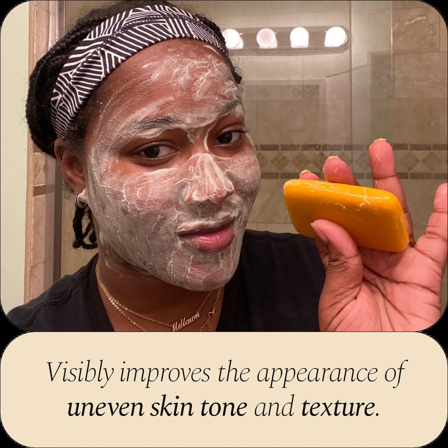 Glo Melanin Turmeric Brightening Soap, Body & Facial Cleansing for Dark Spots & Hyperpigmentation, with Vitamin C, Alpha Arbutin, Oat, 130Ml