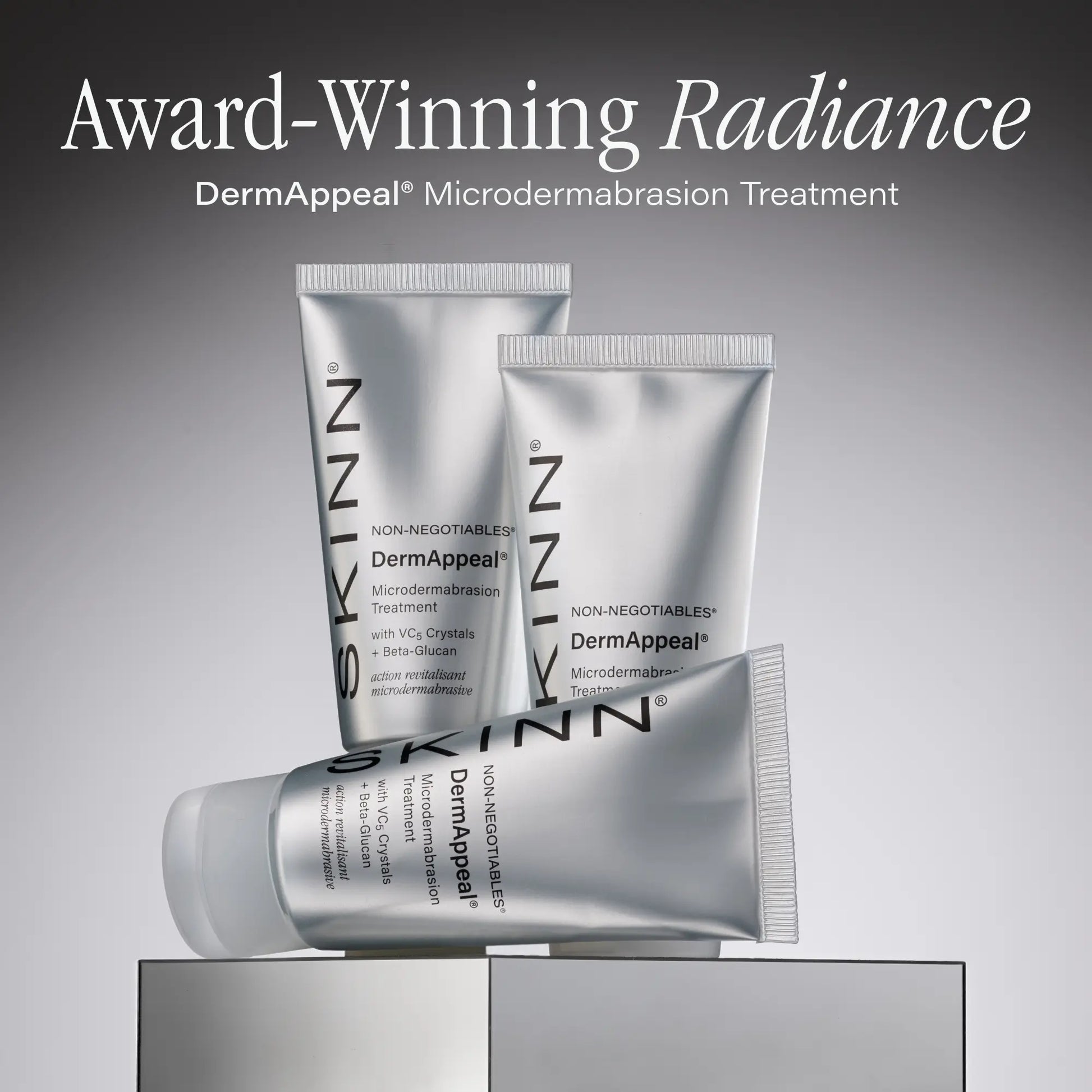 SKINN Cosmetics Dermappeal Microdermabrasion Beautytreatment W/ V5 Crystal Technology Facial Exfoliate Tube - Powerful Microdermabrasion Skincare Treatment for All Skin Types Brightening Exfoliating Moisturizing Chemical Exfoliant
