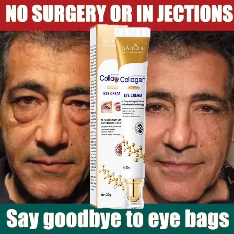 Instant Eye Bag Removal Cream Collagen anti Dark Circle Puffiness Brighten Eye Care Anti-Wrinkle Firming Skin Fade Fine Lines