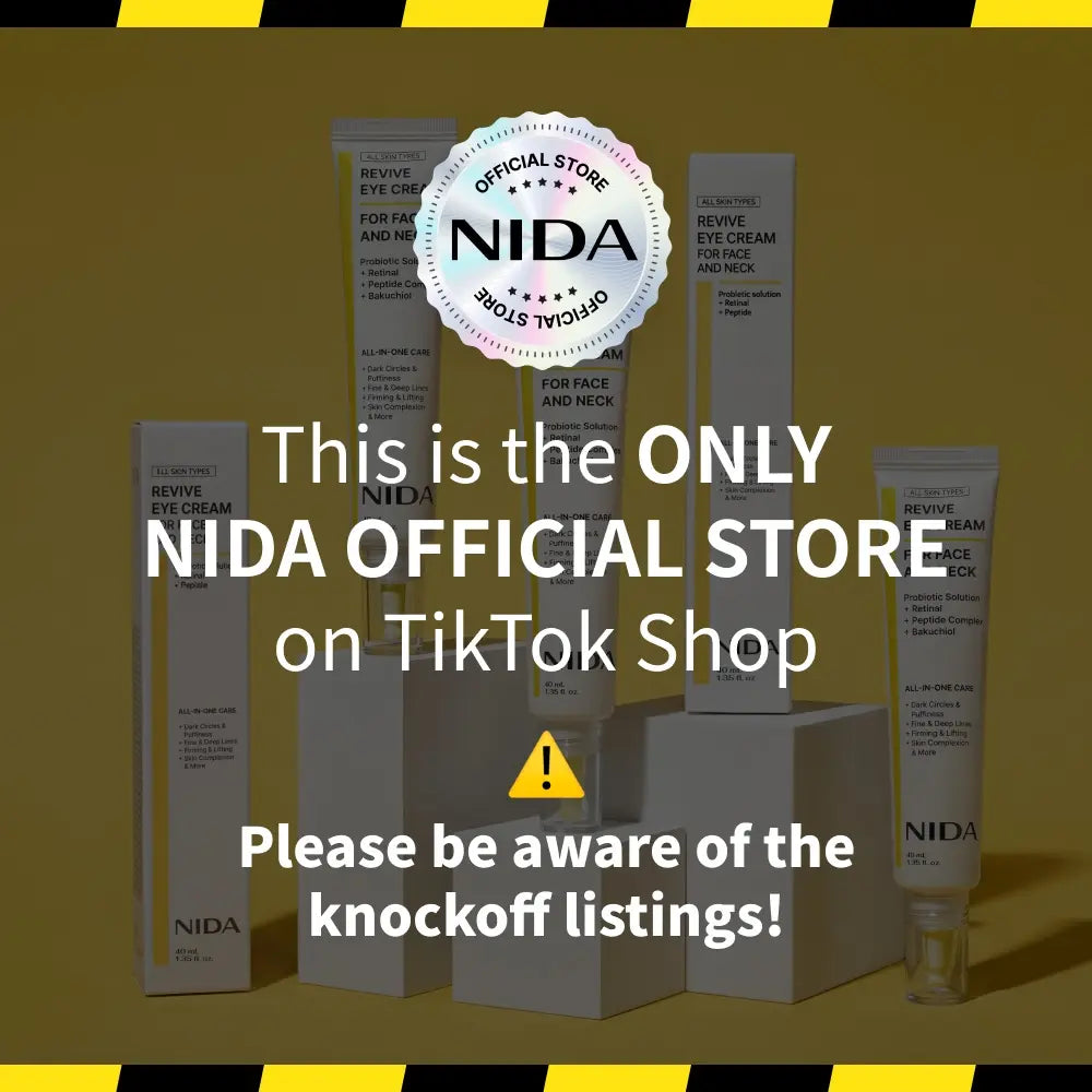 NIDA Revive Eye Cream for Face and Neck (40Ml) / Probiotic Solution, Retinal, Peptide / Wrinkles, Fine Lines, Aging Skin