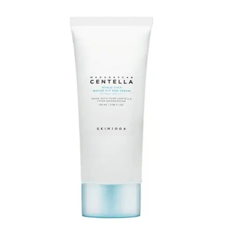 SKIN1004 Centella Hyalu-Cica Water-Fit Sun Serum Original Korean Formulation SPF 50+PA++++, Lightweight Sunscreen for Daily Use, Travel Essentials, Korean Sunscreen, No White Cast, Watery and Creamy Texture, Korean Skin Care, Sunscreen for Sensitive Skin