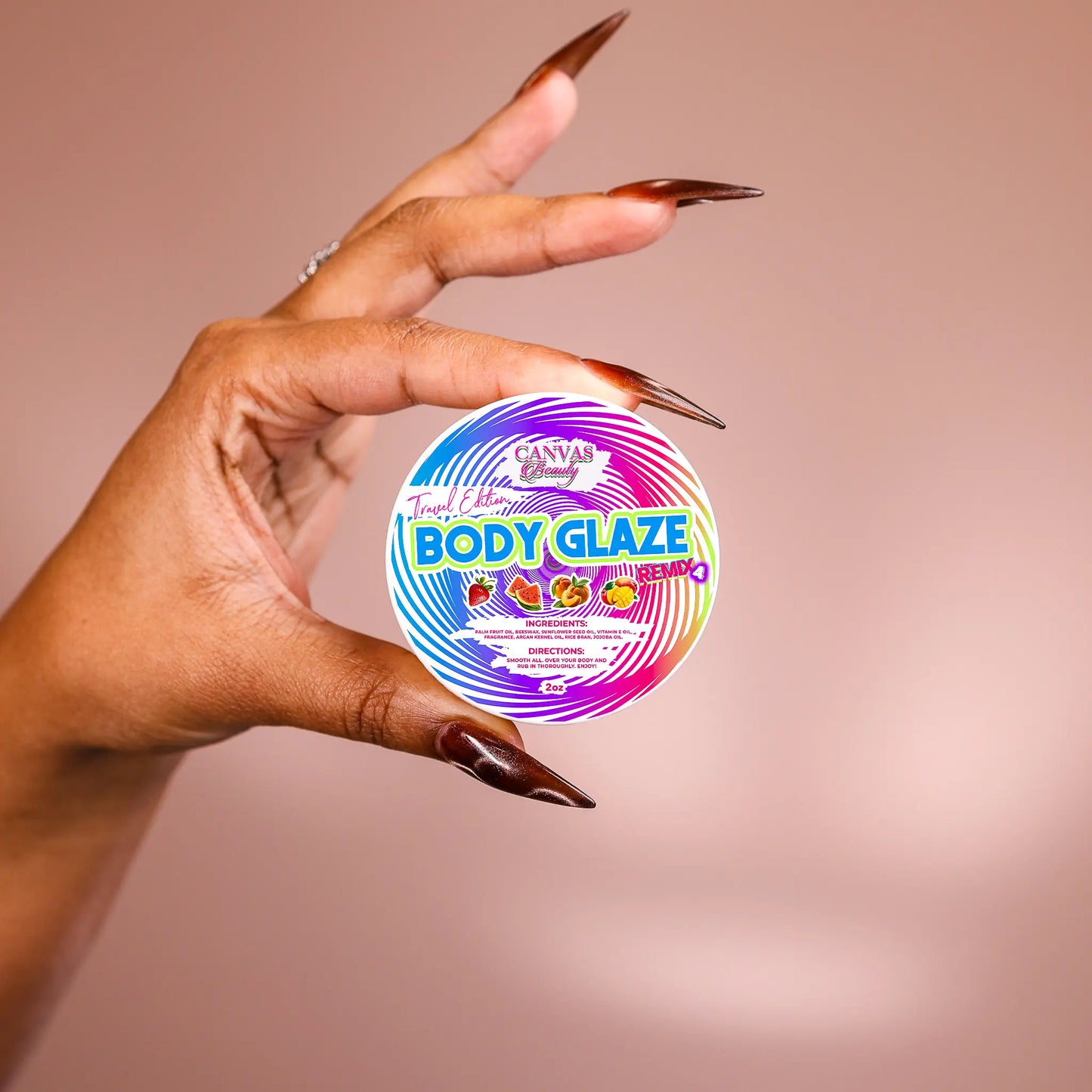 VIRAL Beauty Travel Size Body Glaze 2Oz Daily Moisturizer Skin Repair Anti-Aging Formula with Palm Fruit Oil & Argan Kernel Oil