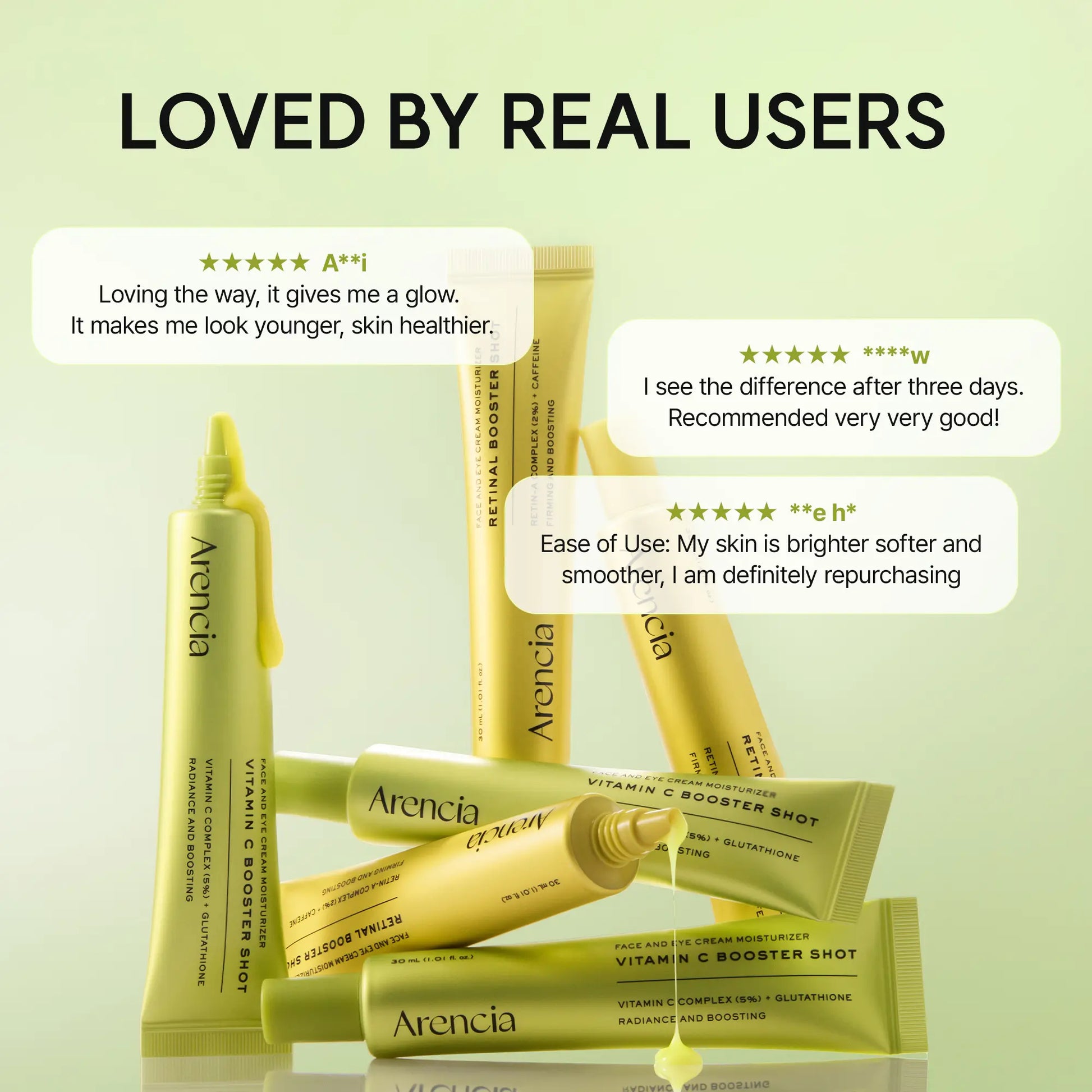 Booster Shot Skin Renewal Duo - Vitamin C & Retinal for Day and Night Brightening, Pore Minimizing, Moisturizing, and Fades Dark Spots | 1.01 Fl Oz + 1.01 Fl Oz