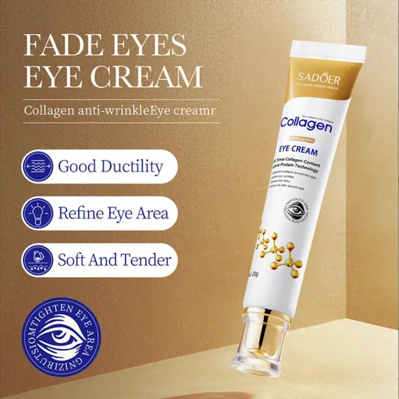 Instant Eye Bag Removal Cream Collagen anti Dark Circle Puffiness Brighten Eye Care Anti-Wrinkle Firming Skin Fade Fine Lines