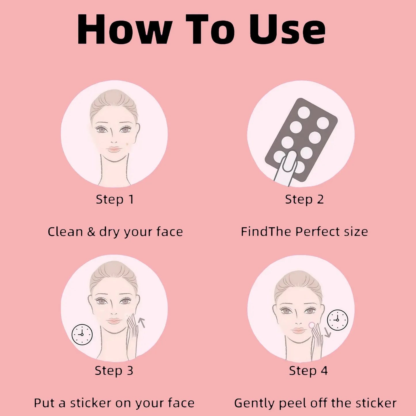 Hydrocolloid Acne Patch, Pimple Patches, 200 Pcs Deep Cleansing Acne Patches with Effective Coverage, Blemish Patches, Skin Care Gift for Men and Women