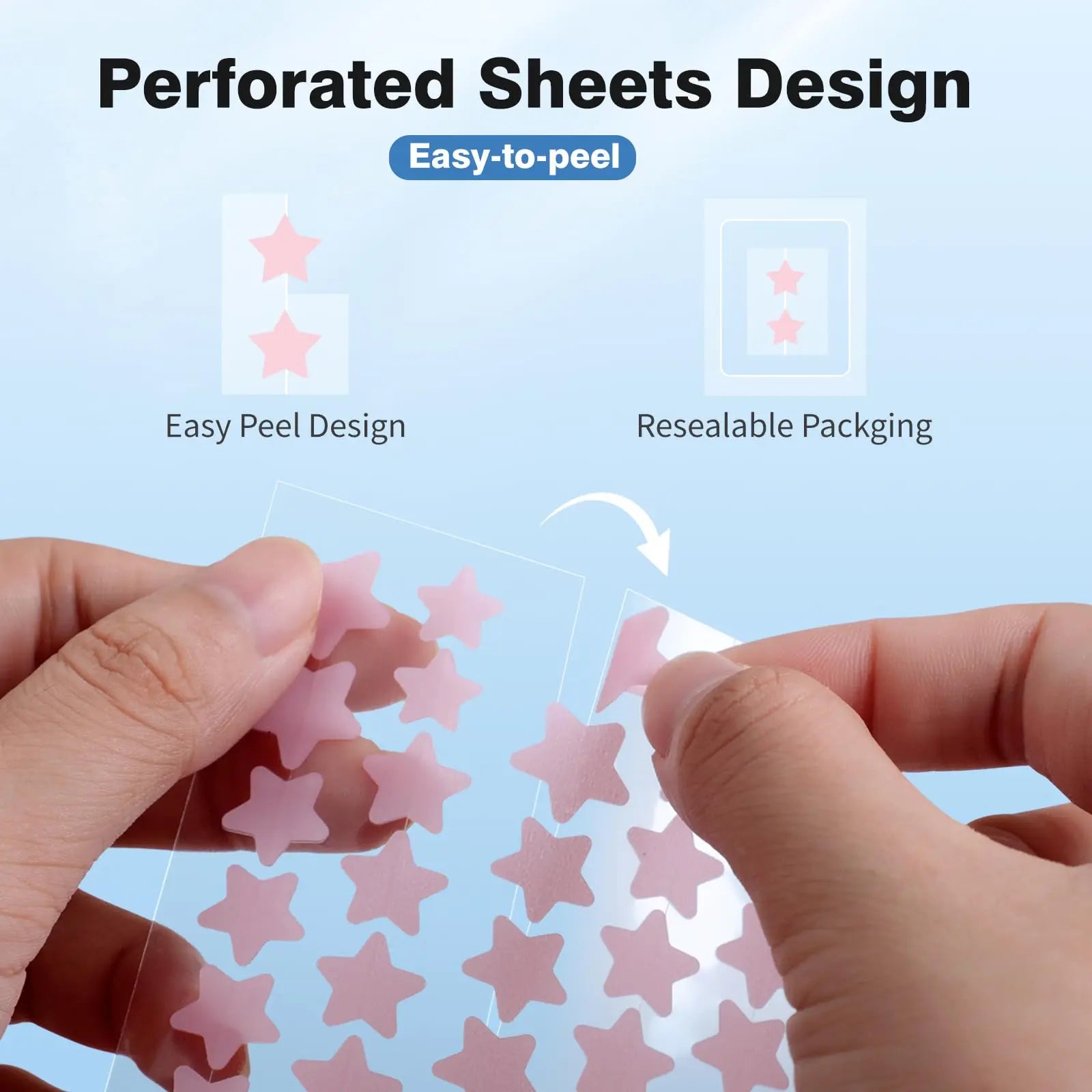 QUSTERE Pimple Patches for Face, Hydrocolloid Acne Patches, Cute Star Zit Covers, Colorful Spot Stickers with Tea Tree, Salicylic Acid & Cica Oil| 3 Sizes (10Mm, 12Mm & 14Mm) |200 Count Skincare Skin Repair