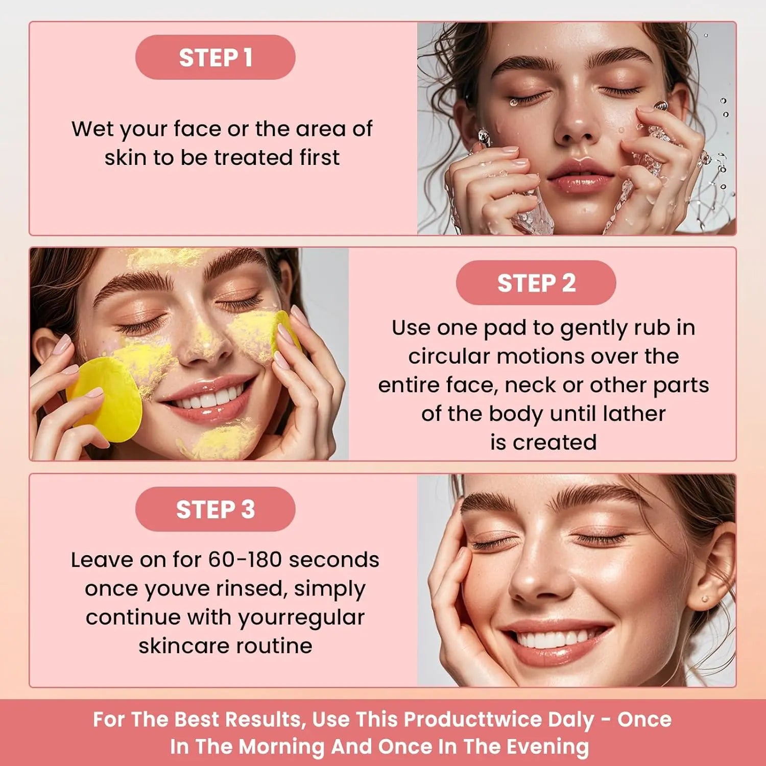 Turmeric Kojic Acid Cleansing Pads Exfoliate for Acne and Dark Spots Wipe