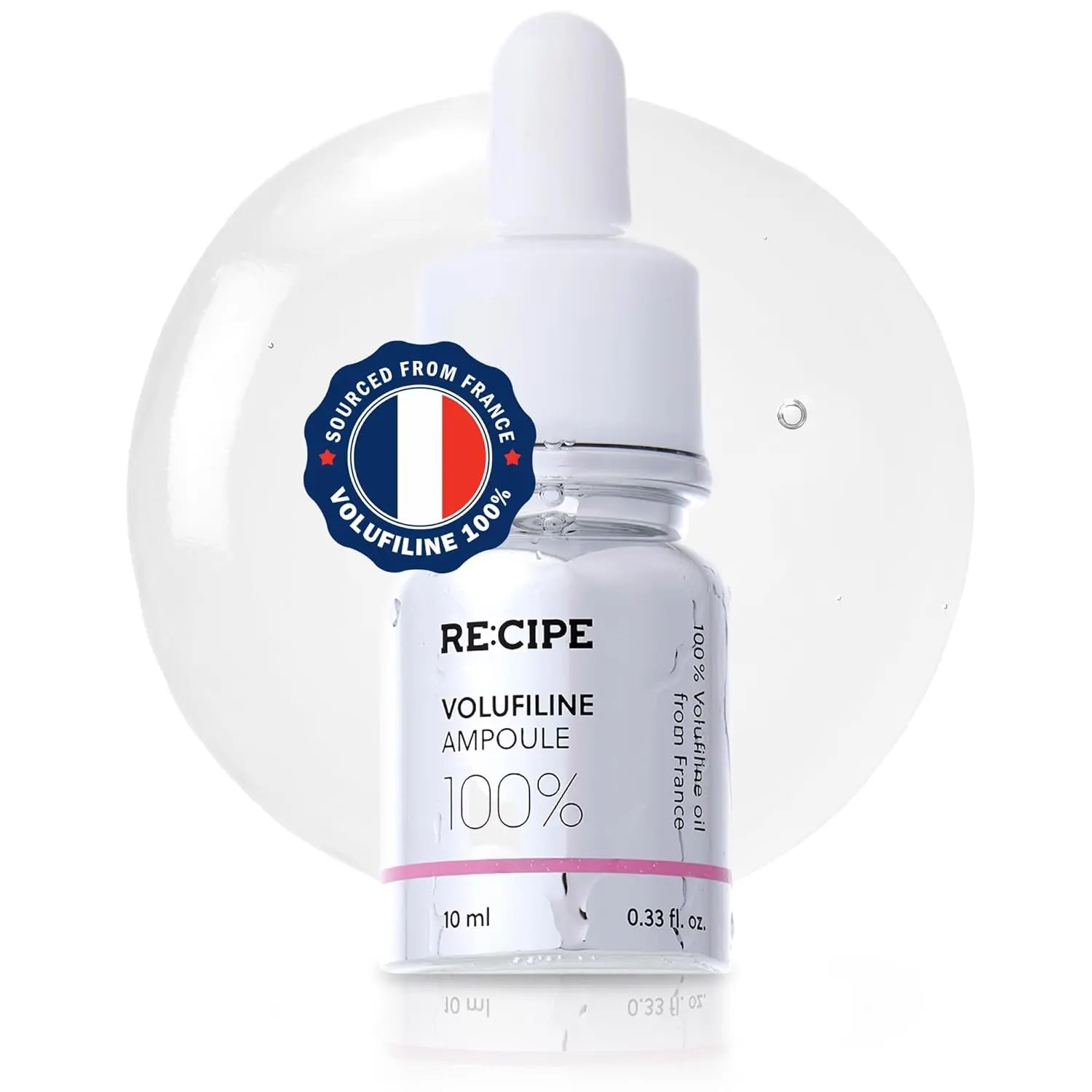RE:CIPE Volufiline 100% Ampoule - Official Product from France, Sederma - Pure Volufiline Serum - DIY Skin Care Booster for Face & Body - Hydrating & Age-Defying Formula for Elevated Resilience 0.33 Fl Oz