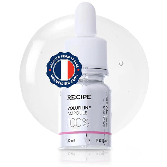 RE:CIPE Volufiline 100% Ampoule - Official Product from France, Sederma - Pure Volufiline Serum - DIY Skin Care Booster for Face & Body - Hydrating & Age-Defying Formula for Elevated Resilience 0.33 Fl Oz
