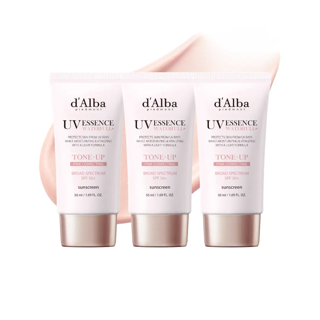 [OFFICIAL D'Alba] White Truffle Waterfull Tone up Sunscreen Serum - SPF 50+ Hydrating Korean Facial Sun Cream (1.69 Fl Oz) Lightweight Moisturizer