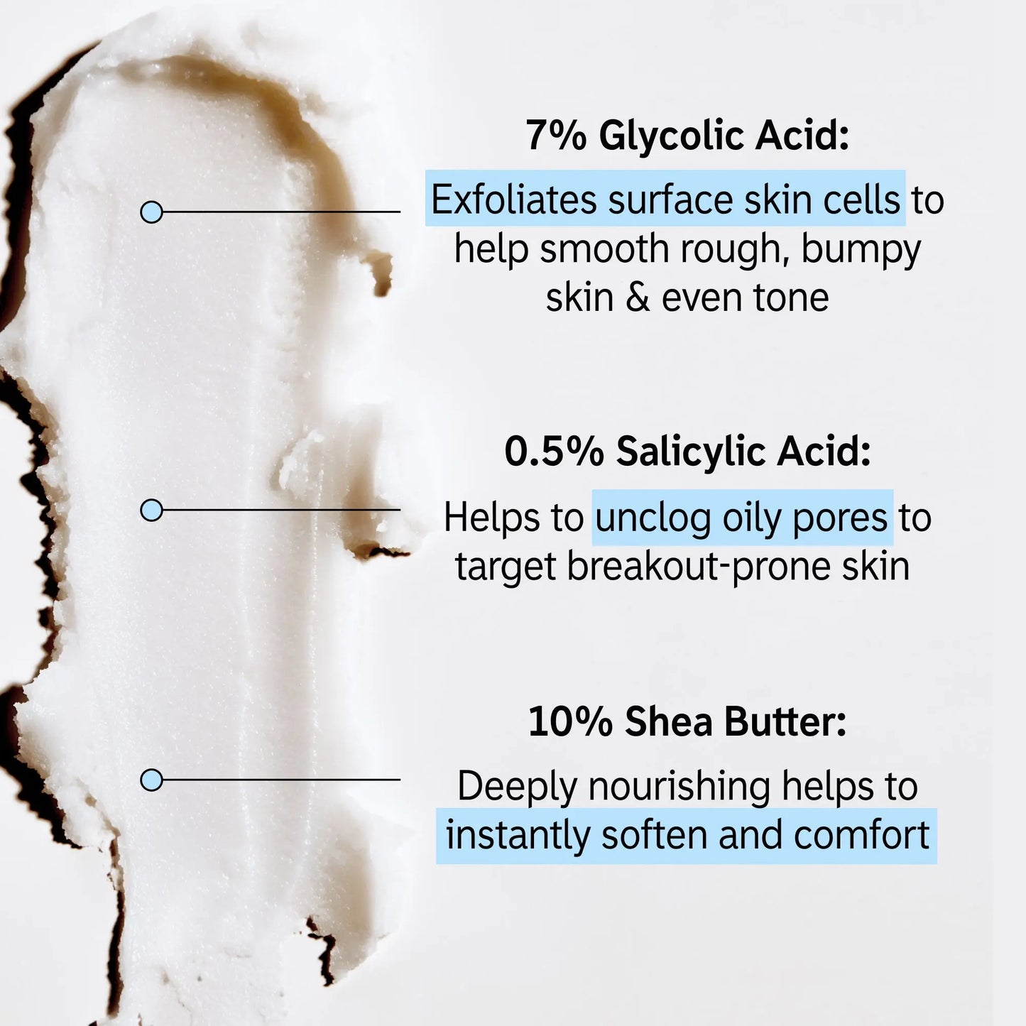 The INKEY List - Glycolic Acid Exfoliating Body Stick for Smooth Skin, Ingrown Hairs, Body Breakouts Discoloration and to Exfoliate