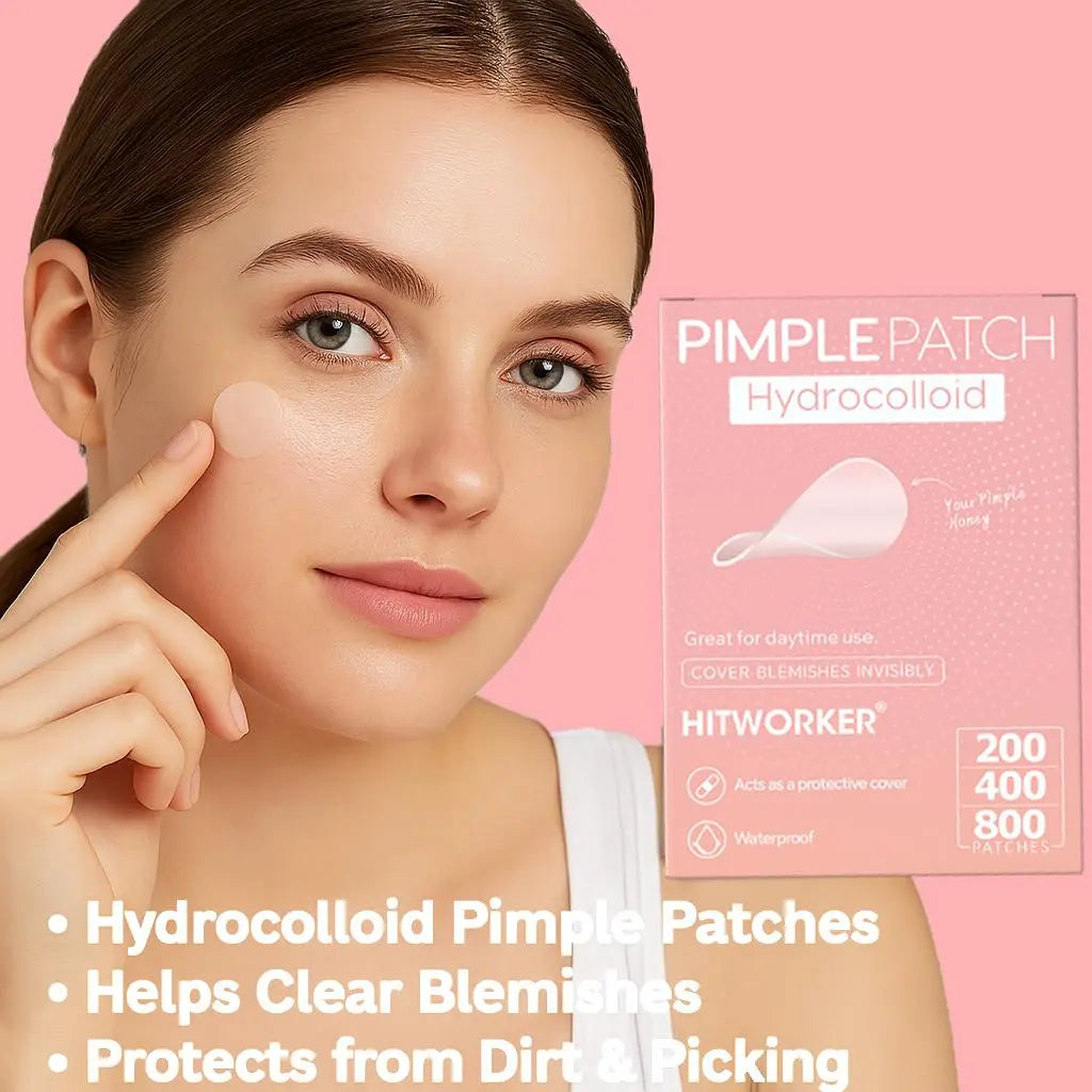 Hydrocolloid Acne Patch, Pimple Patches, 200 Pcs Deep Cleansing Acne Patches with Effective Coverage, Blemish Patches, Skin Care Gift for Men and Women