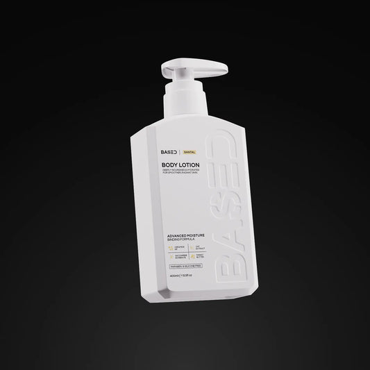 BASED Body Lotion | Advanced Moisture Binding, Deeply Nourished, Visibly Radiant | Simple, Effective, BASED.