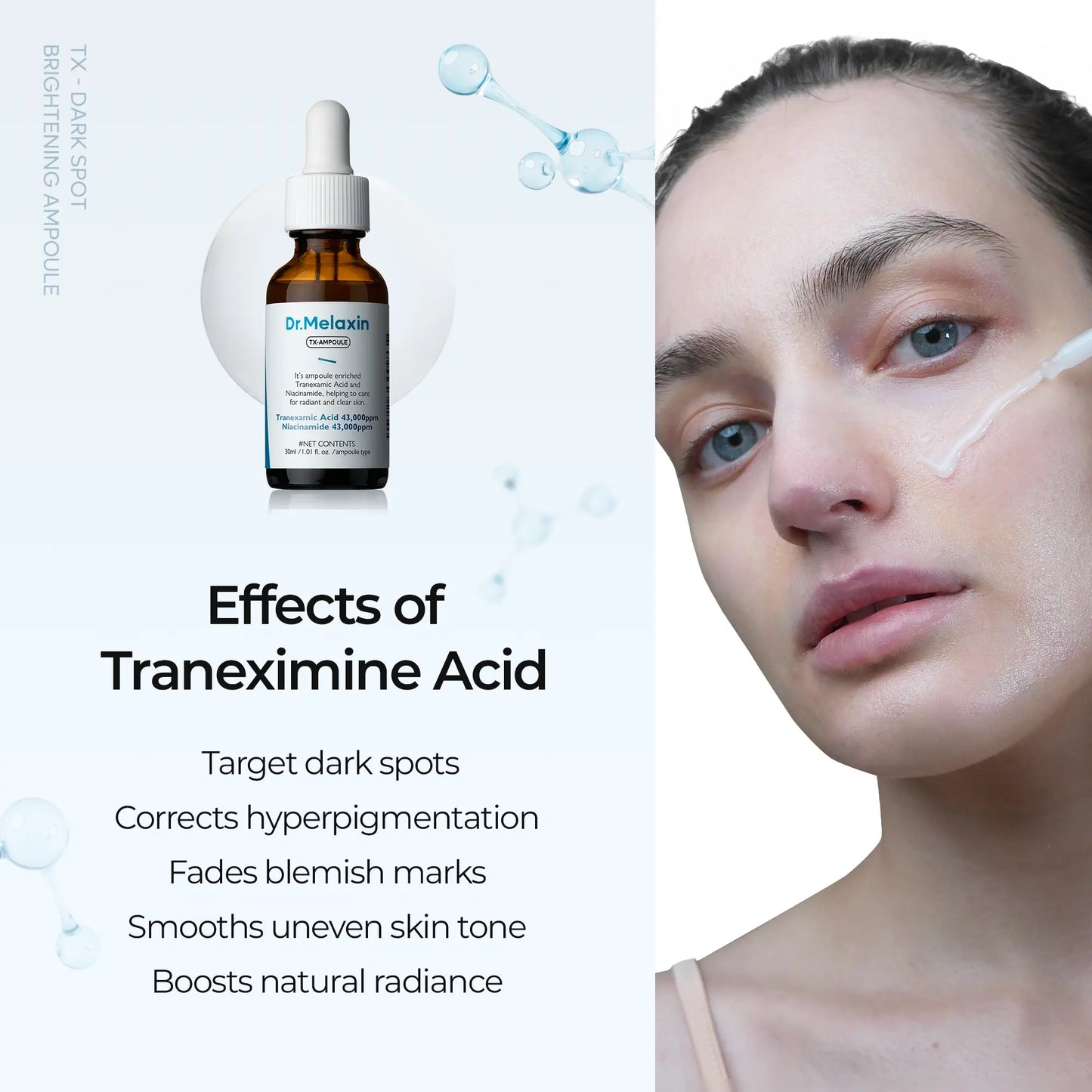 [Dr.Melaxin Official] TX Serum Rx | Niacinamide & TXA Dark Spot Brightening Synergy | Korean Skincare | 1.01Fl.Oz (30Ml)