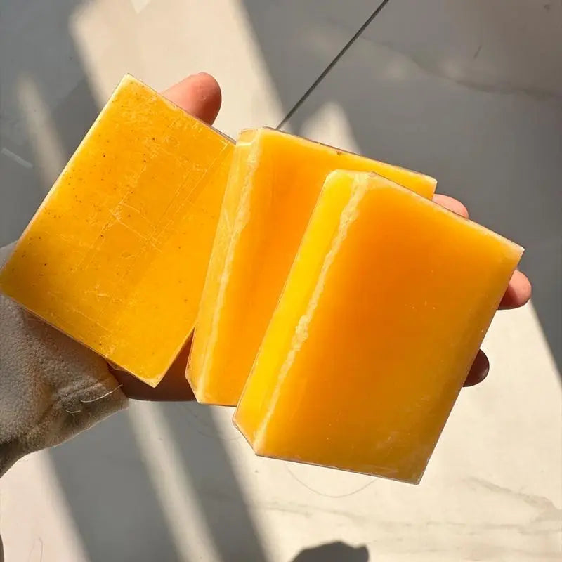 Lemon Turmeric 3Pcs Kojic Acid Soap - Gentle Dark Spot Remover for Face Acne Cleanser Cream Cleansing Turmeric Soap Face Facial Skincare Radiant Comfort