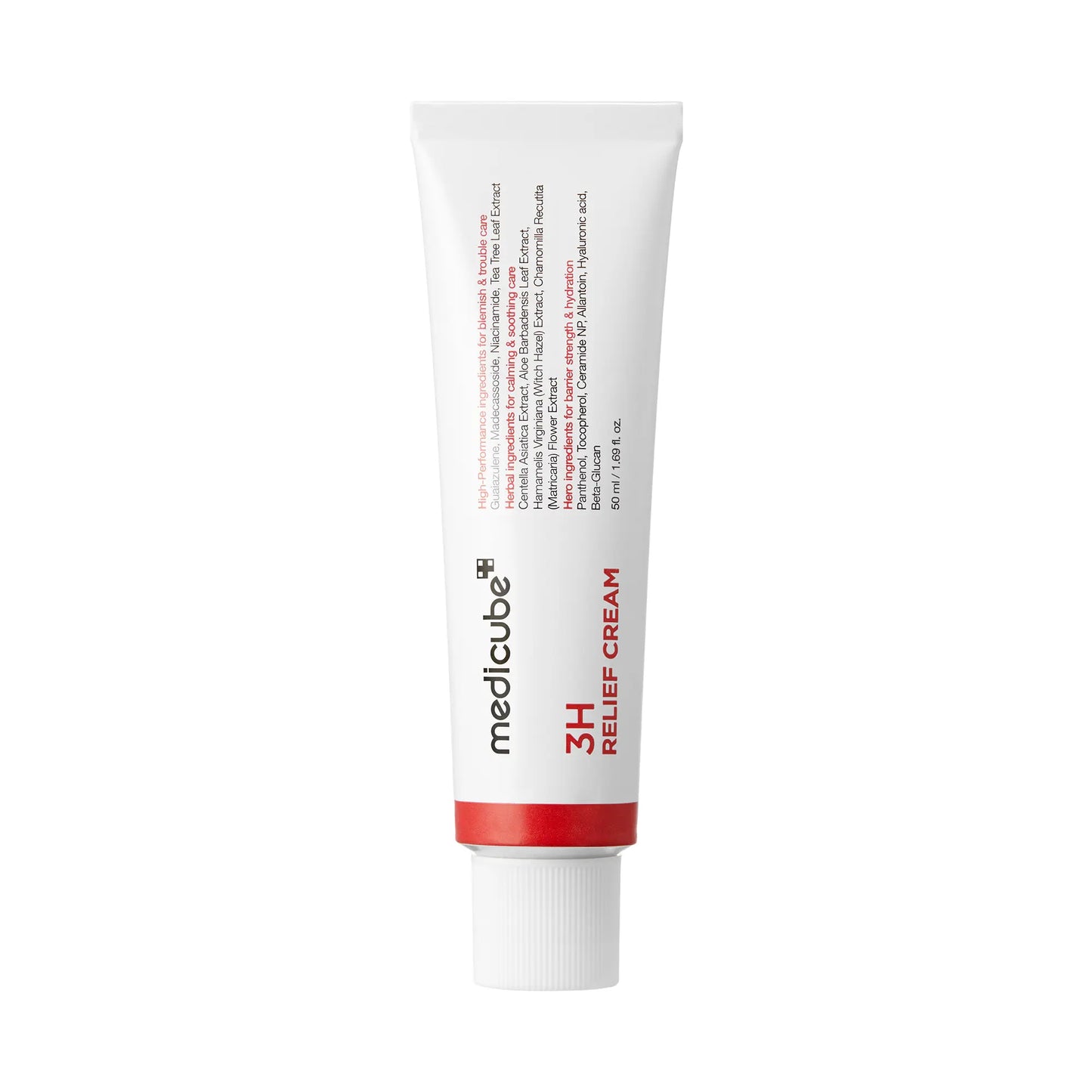 [Medicube] 3H Relief Cream | Daily Soothing Moisturizer for Troubled & Delicate Skin, Hydrating, Cooling, Barrier Support Care | Centella Asiatica, Tea Tree Extract, Aloe, Hyaluronic Acid | Korean Skincare, K-Beauty