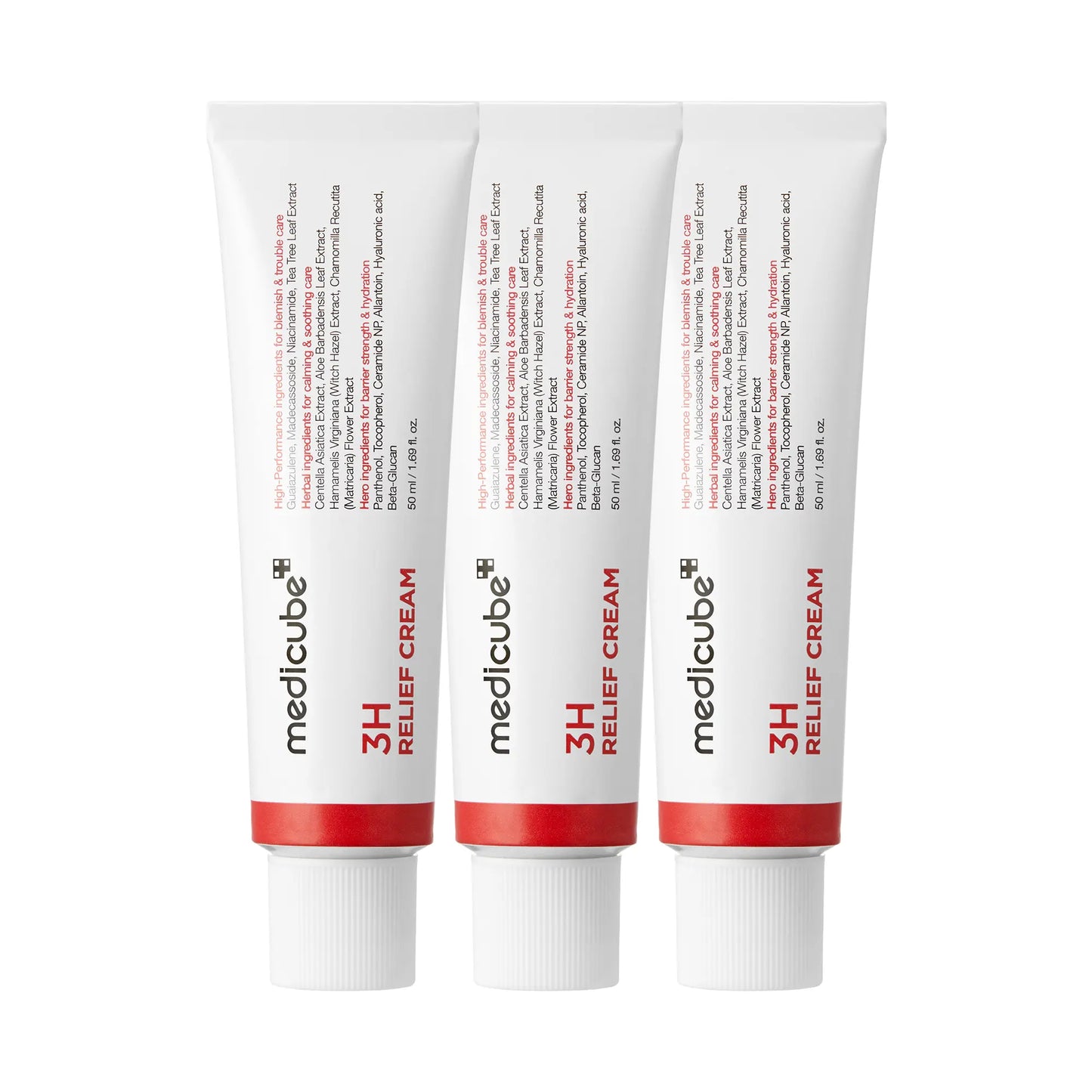 [Medicube] 3H Relief Cream | Daily Soothing Moisturizer for Troubled & Delicate Skin, Hydrating, Cooling, Barrier Support Care | Centella Asiatica, Tea Tree Extract, Aloe, Hyaluronic Acid | Korean Skincare, K-Beauty