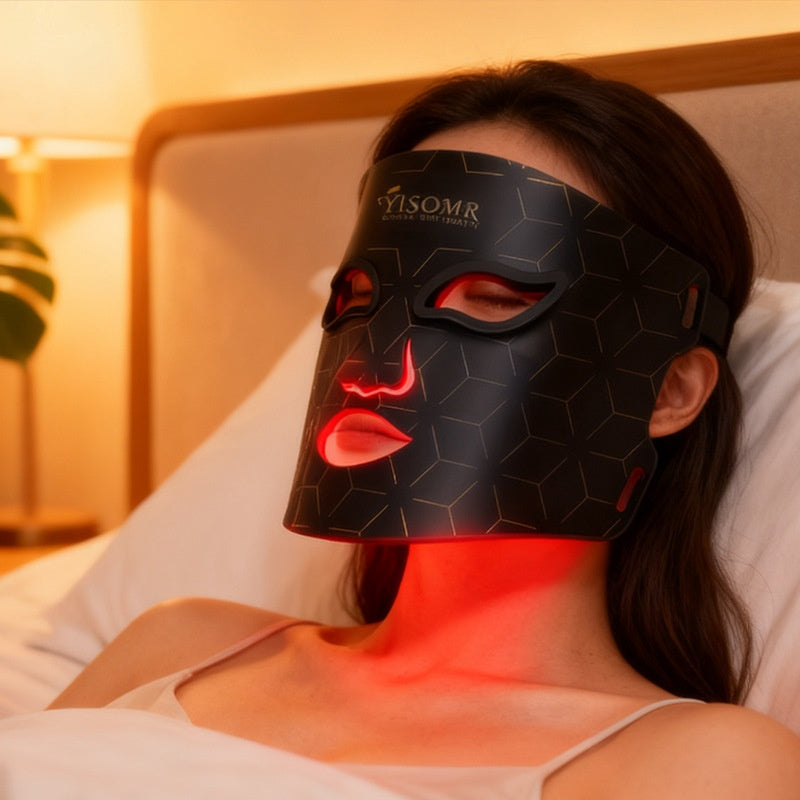 LED Red and Blue Light Acne-Removal Facial Mask Beauty Device for Home Use