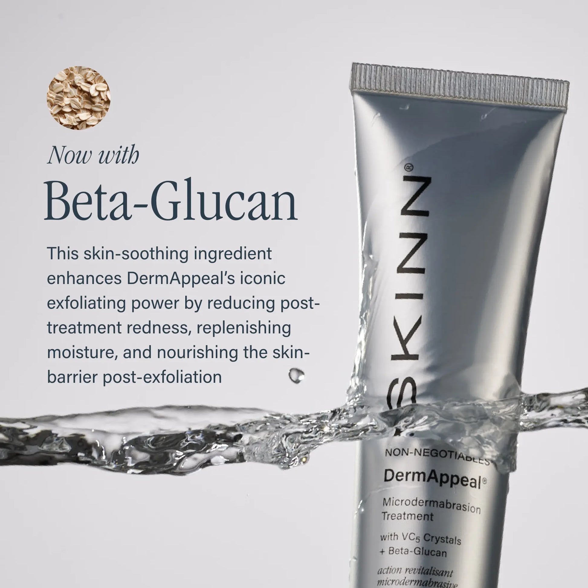 SKINN Cosmetics Dermappeal Microdermabrasion Beautytreatment W/ V5 Crystal Technology Facial Exfoliate Tube - Powerful Microdermabrasion Skincare Treatment for All Skin Types Brightening Exfoliating Moisturizing Chemical Exfoliant