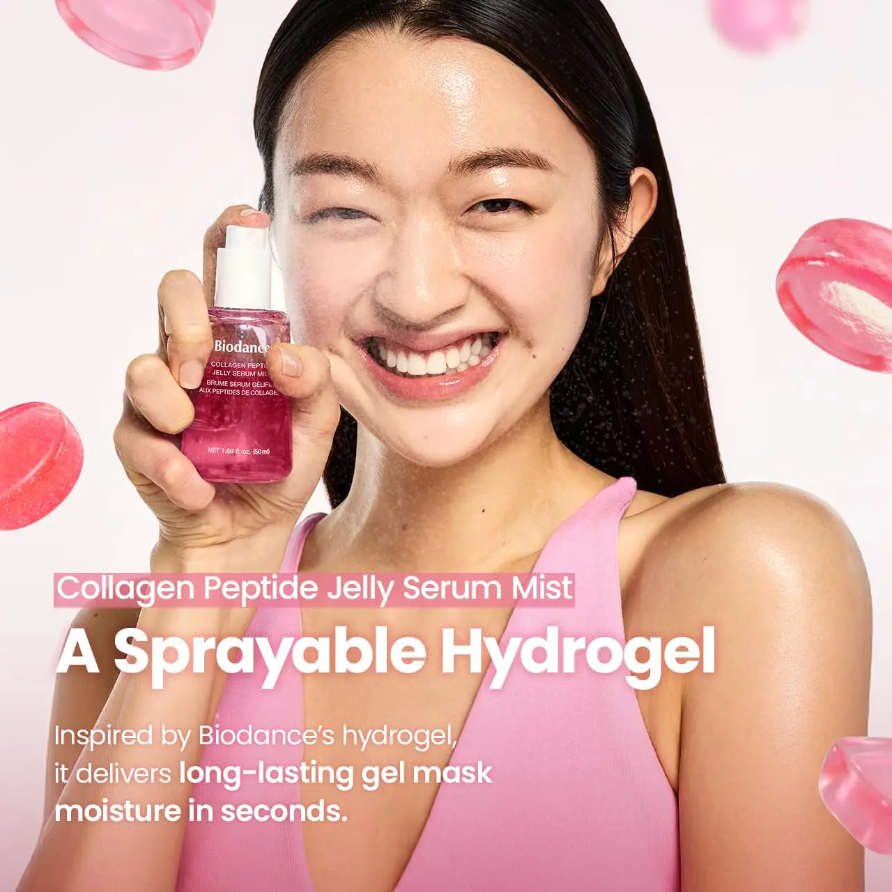 [Biodance Official] Collagen Peptides Jelly Serum Mist | Hydrating Face Mist, Plumping, Anti-Aging Face Spray, Sprayable Hydrogel, Travel Essentials & Self Care Gifts for Women, Korean Skin Care
