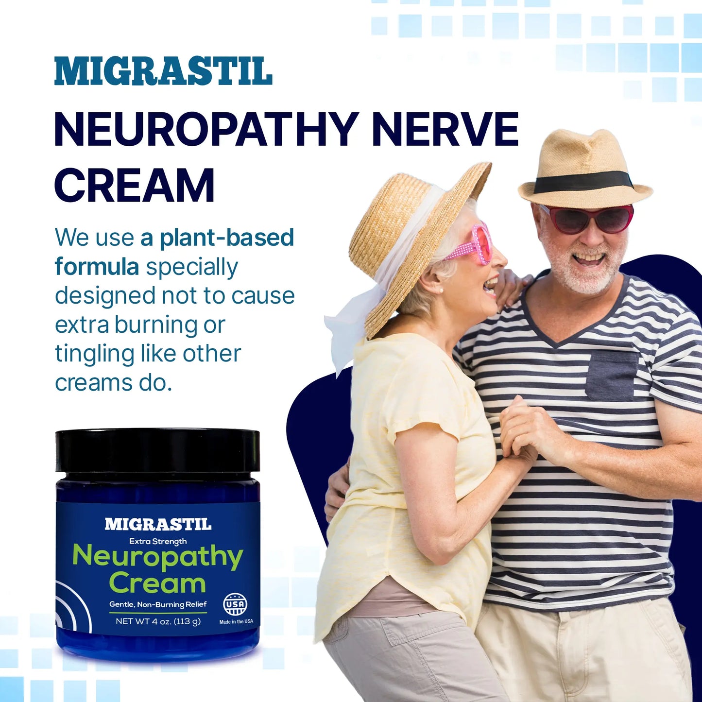 Migrastil Neuropathy Cream - Soothing Cream for Feet, Legs, Hands, Etc. Aloe Shea Butter Gentle Clove Moisturizing Body Care Daily