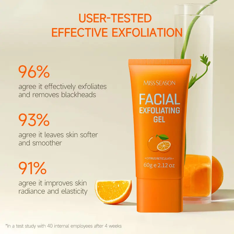 MISS SEASON Facial Exfoliating Gel 60G+60G Purify Pores, Leaving Skin Soft and Smooth.#Summervibes