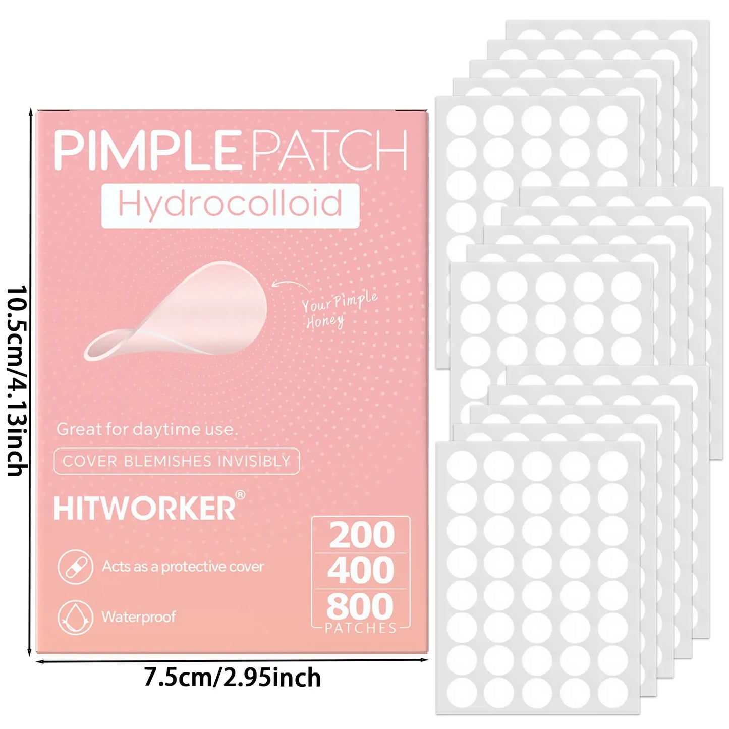 Hydrocolloid Acne Patch, Pimple Patches, 200 Pcs Deep Cleansing Acne Patches with Effective Coverage, Blemish Patches, Skin Care Gift for Men and Women