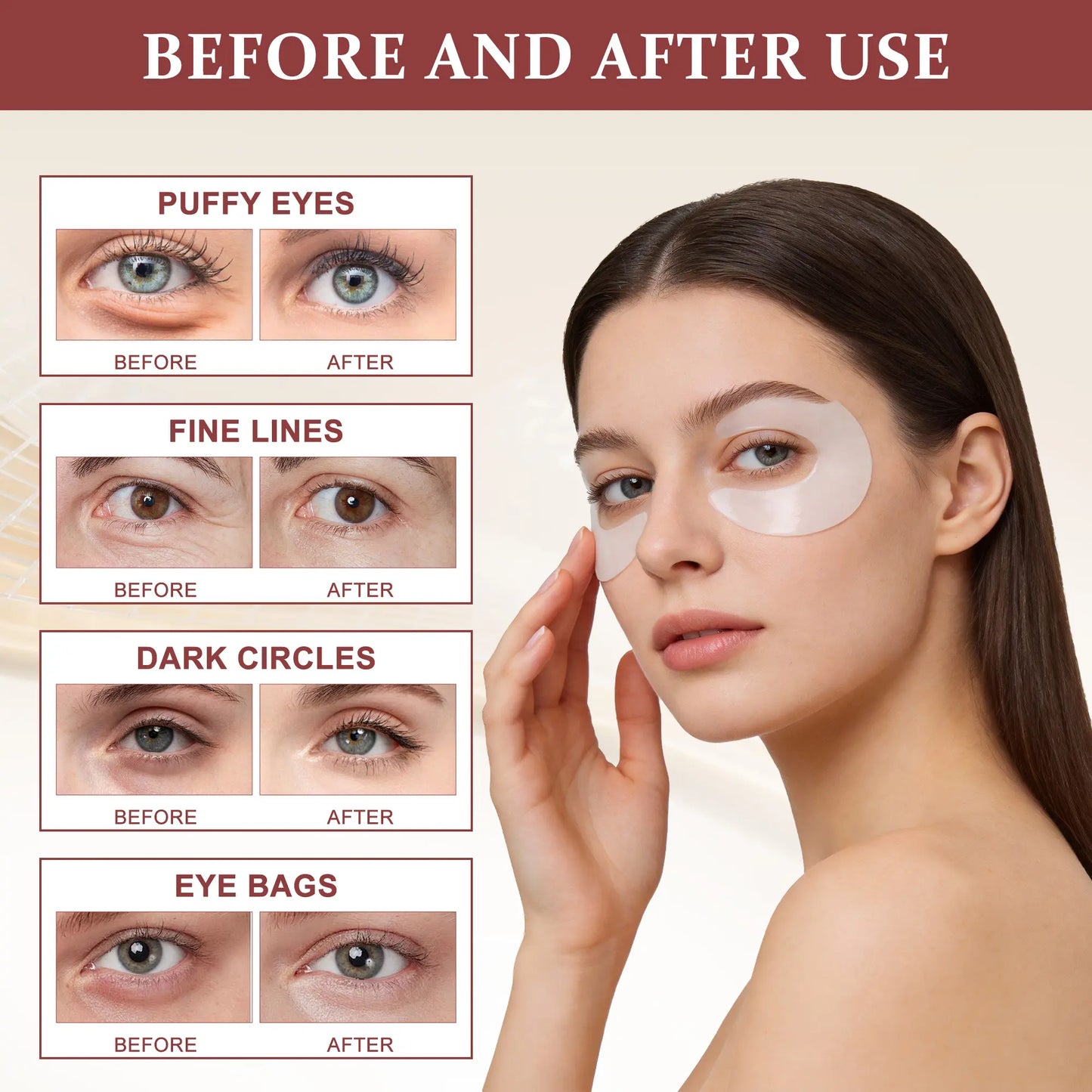 YCZ Caffeine Collagen Firming Eye Mask 60 Pieces | Target Puffiness, Dark Circles & Fine Lines for Smoother, Brighter Under-Eye Skin #Summervibes