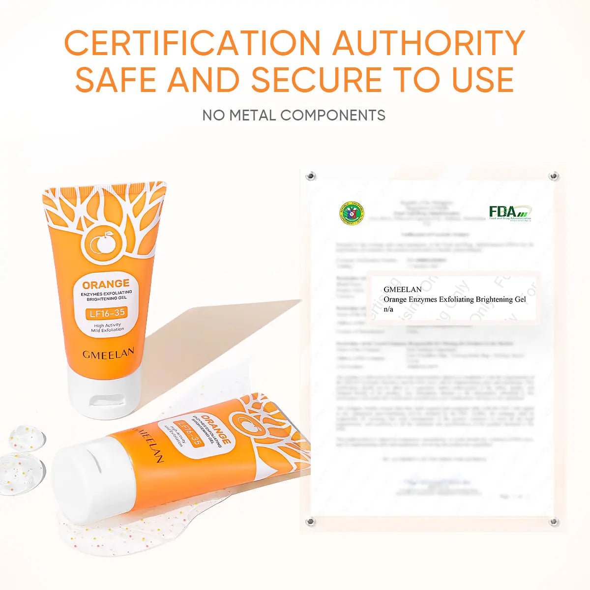 Orange Scented Exfoliator Clear Gel LF16-35 - Gentle Exfoliation for Face & Body