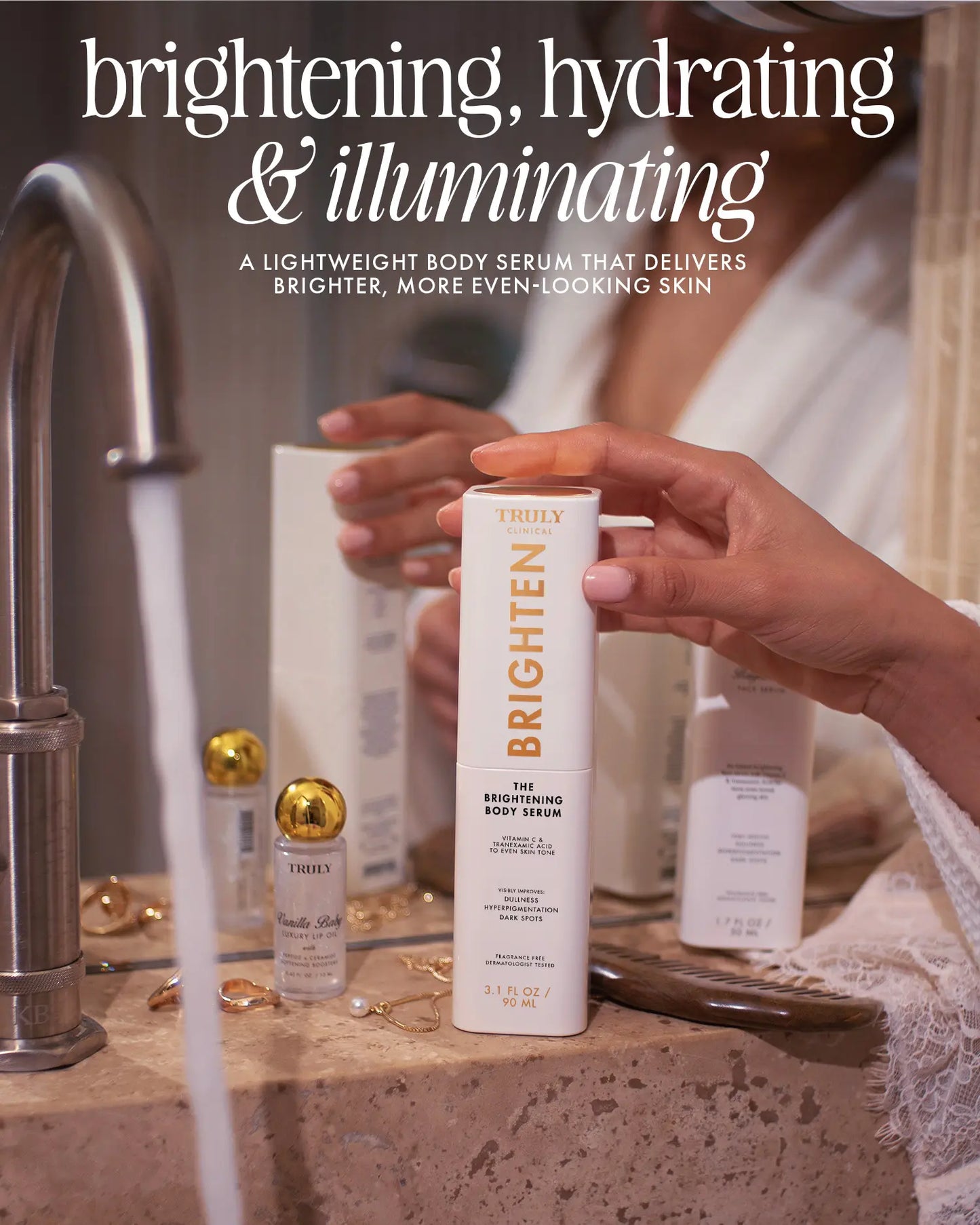 The Brightening Body Serum – Targeted Dark Spot Treatment with Vitamin C & Tranexamic Acid – Corrects Hyperpigmentation, Dark Spots & Uneven Tone – Boosts Radiance for a Brighter, Youthful-Looking Complexion – Clinical Strength Formula